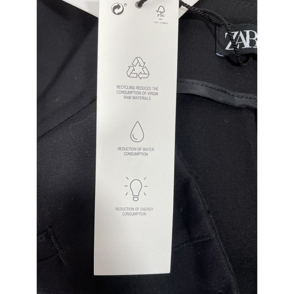 Zara Black High Waisted Shorts with Pockets Sz XS - Picture 8 of 12